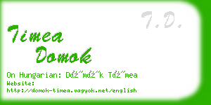 timea domok business card